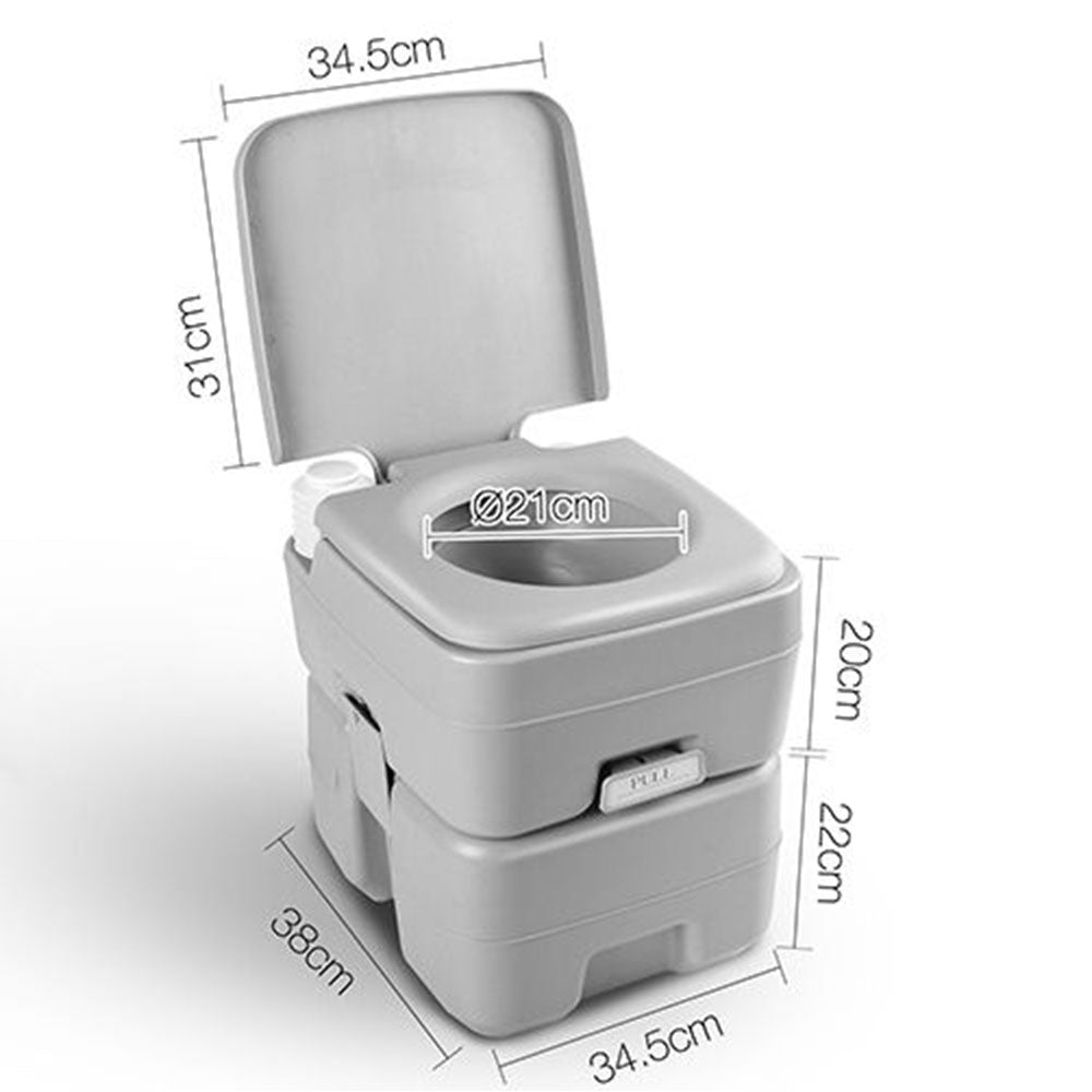 Portable Camping Toilet 20L - Grey, view 11