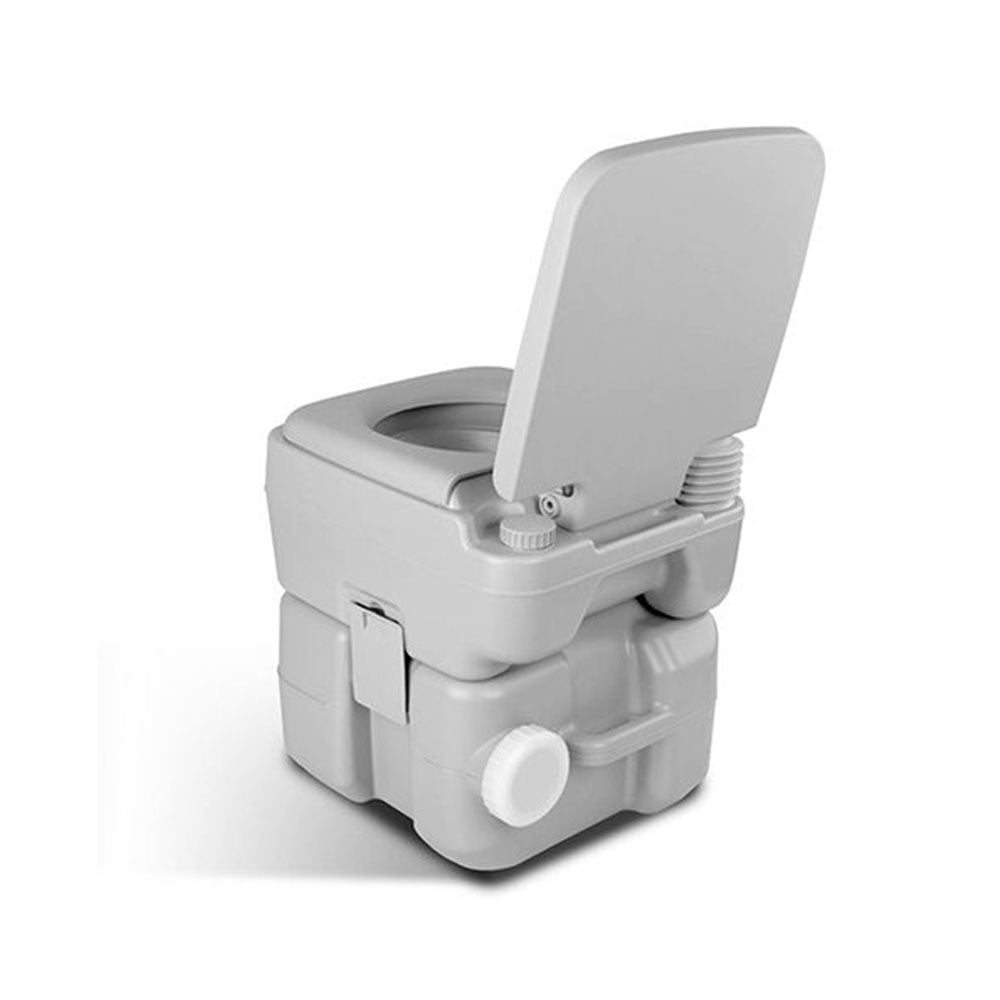 Portable Camping Toilet 20L with Carry Bag - Grey, view 2