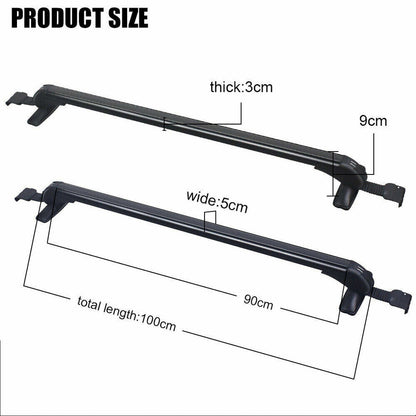 100cm Universal Aluminium Roof Rack Cross Bars, view 11