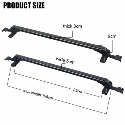 105cm Aluminium Roof Rack Cross Bars – Lockable, view 11