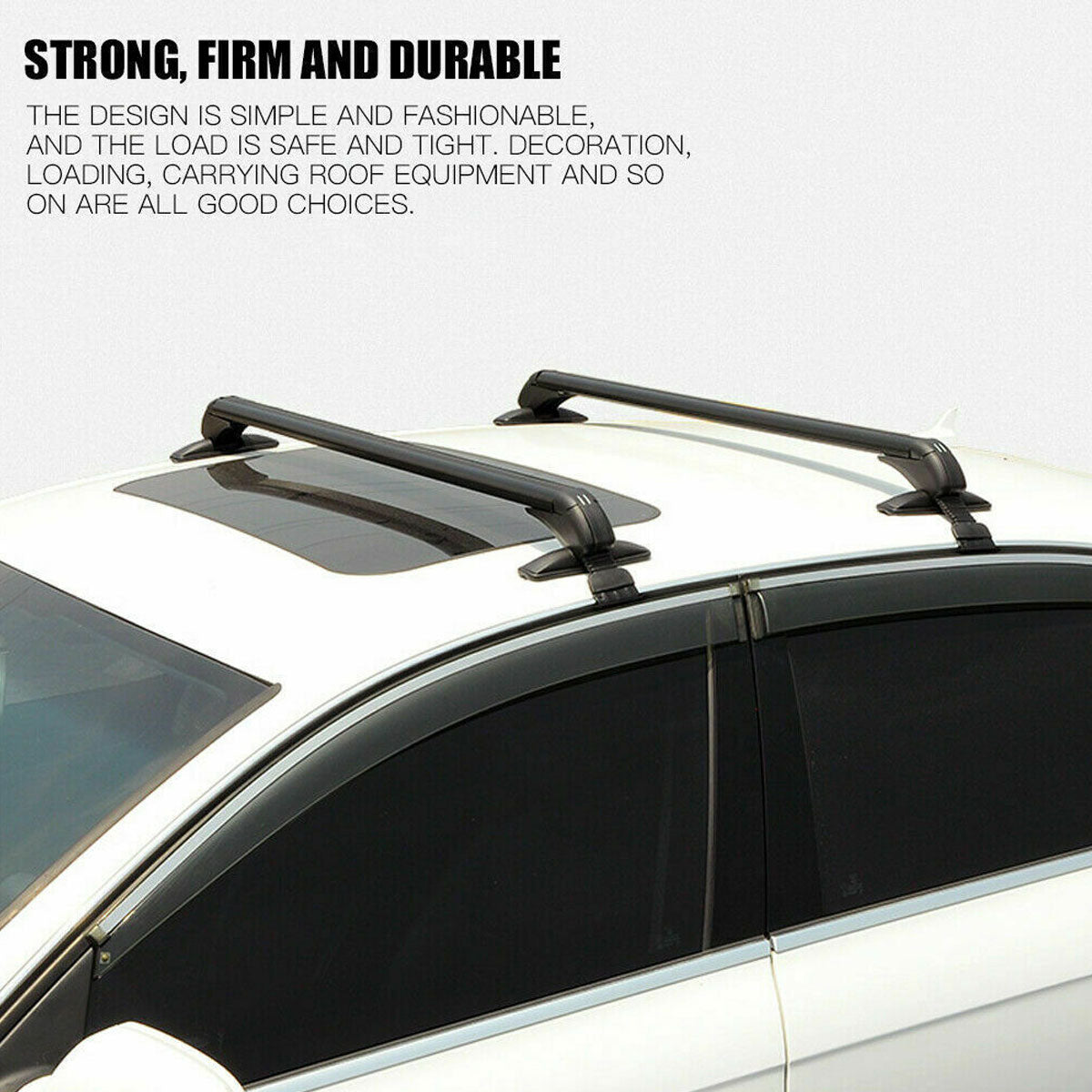110cm Universal Roof Rack – Aluminium Lockable Crossbars, view 2