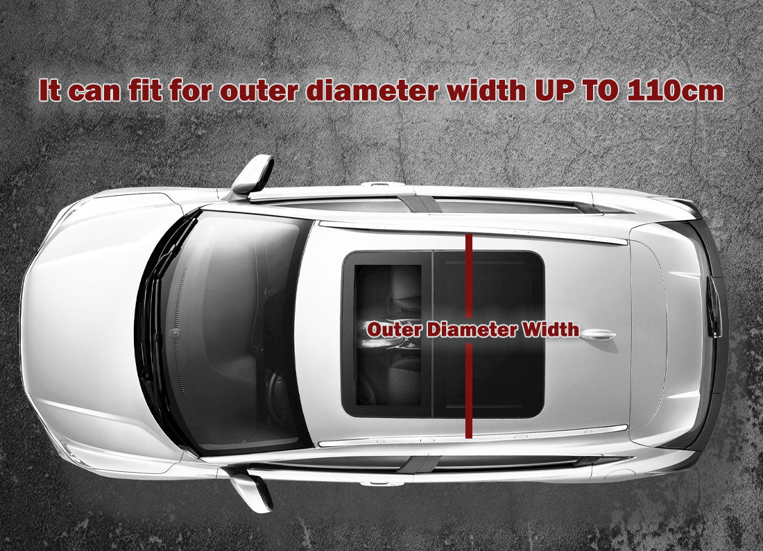 125cm Adjustable Aluminium Roof Rack Cross Bars, view 2