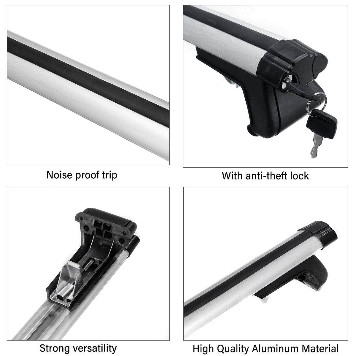 125cm Adjustable Aluminium Roof Rack Cross Bars, view 7