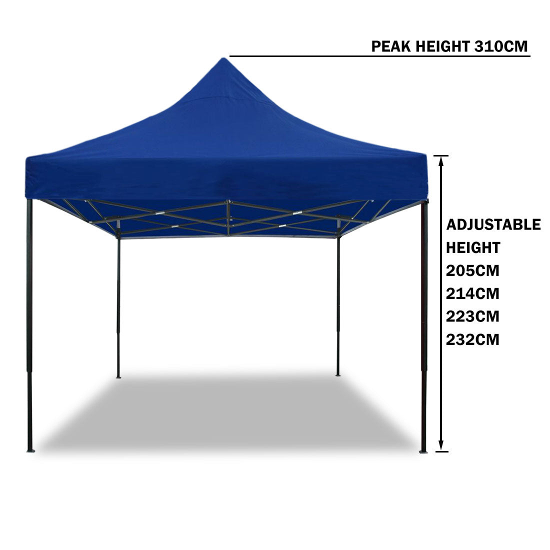 3x3m Pop-Up Gazebo with Side Wall – Blue, view 6