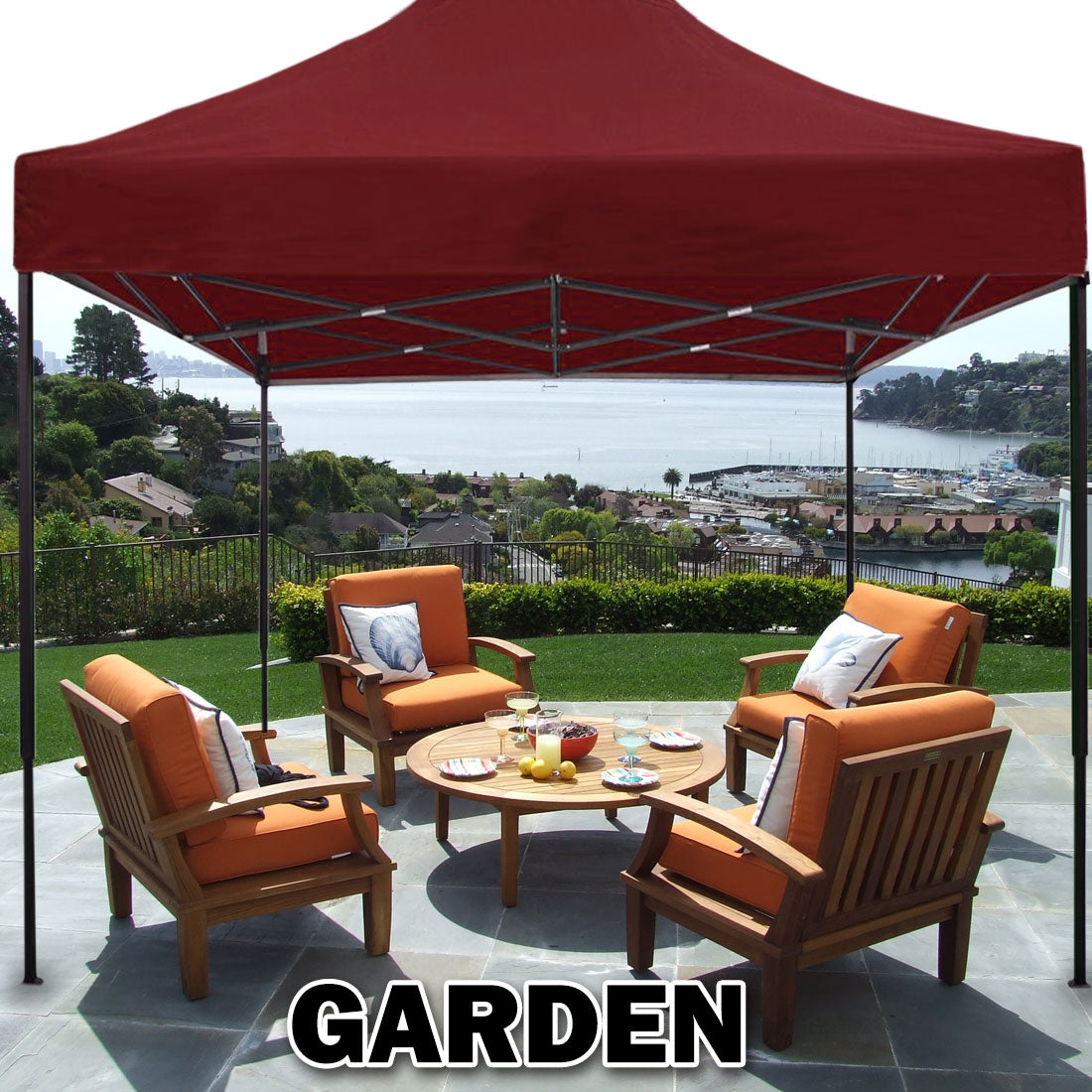 3x3m Pop-Up Gazebo with Side Walls – Red, view 5