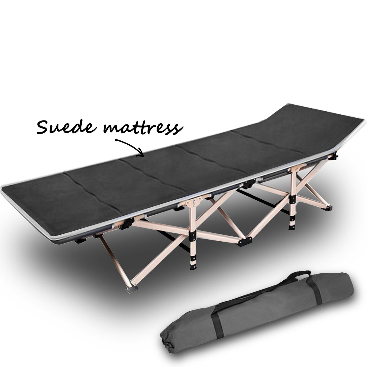 Foldable Camping Stretcher – Grey, view 2