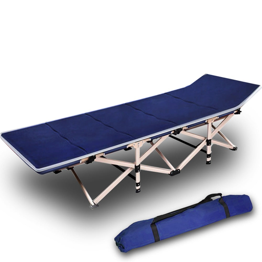 Foldable Camping Stretcher Bed – Single Navy