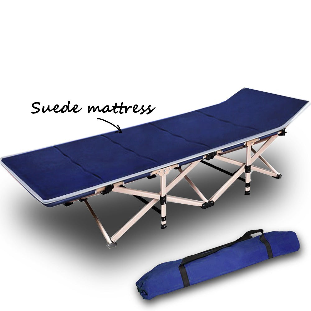 Foldable Camping Stretcher Bed – Single Navy, view 2