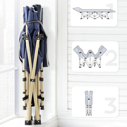 Foldable Camping Stretcher Bed – Single Navy, view 8