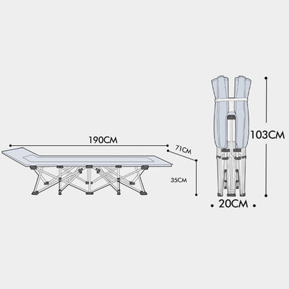 Foldable Camping Stretcher Bed – Single Navy, view 9