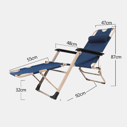 Folding Reclining Lounge Chair – Navy, view 7