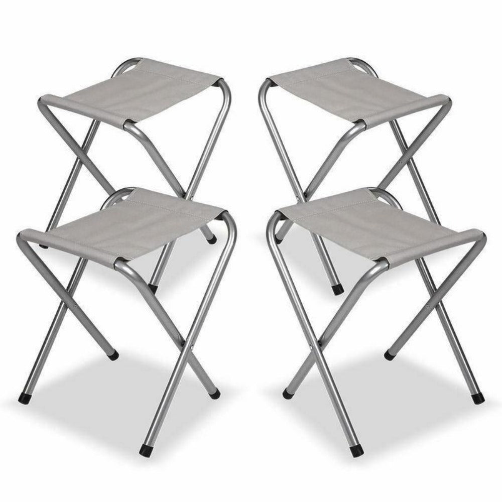 Folding Camping Table & 4-Stool Set – Aluminium, view 2