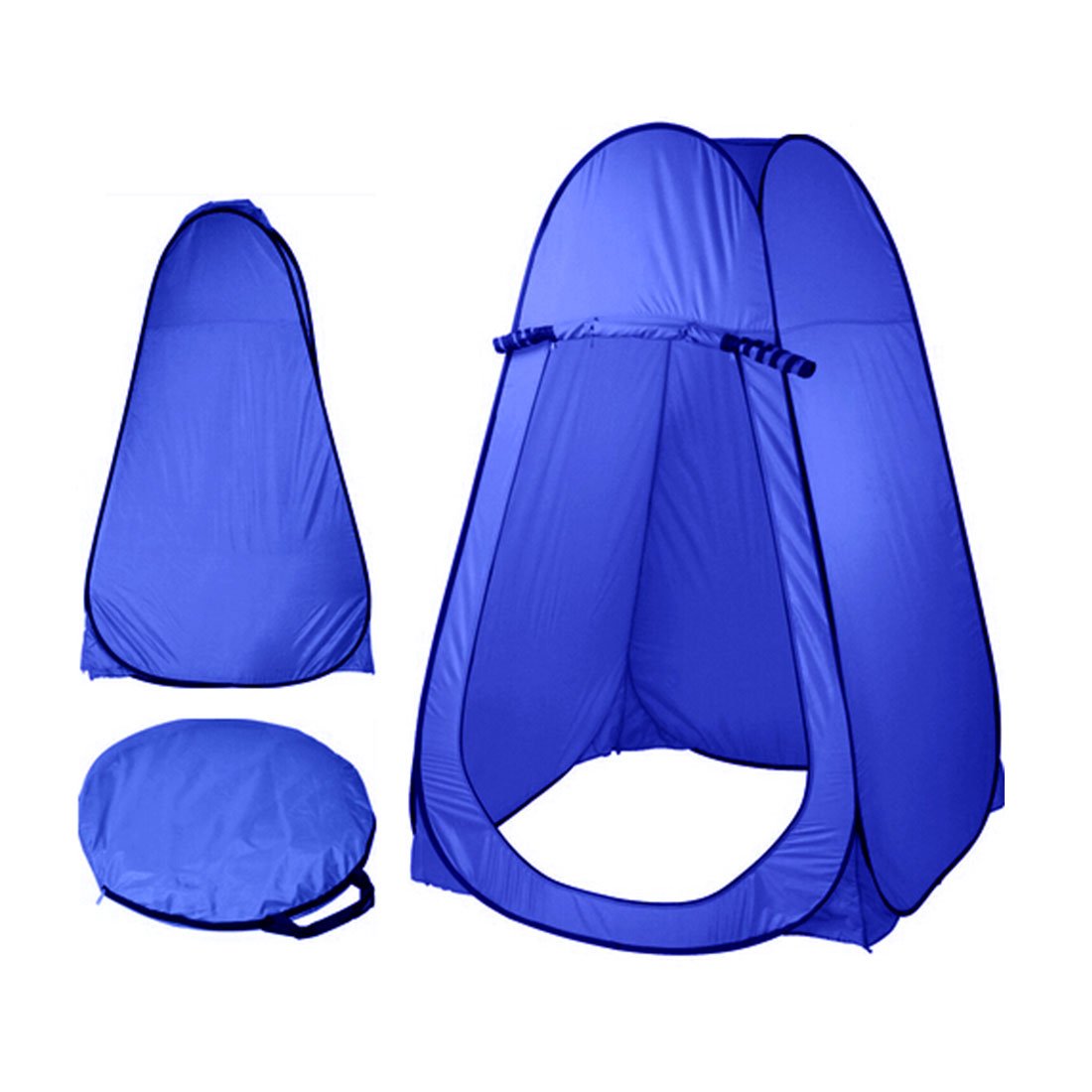 Pop Up Shower Tent with 20L Camping Shower Bag - Blue, view 3