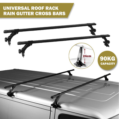 Rain Gutter Roof Rack Cross Bars – 120cm Adjustable, view 4
