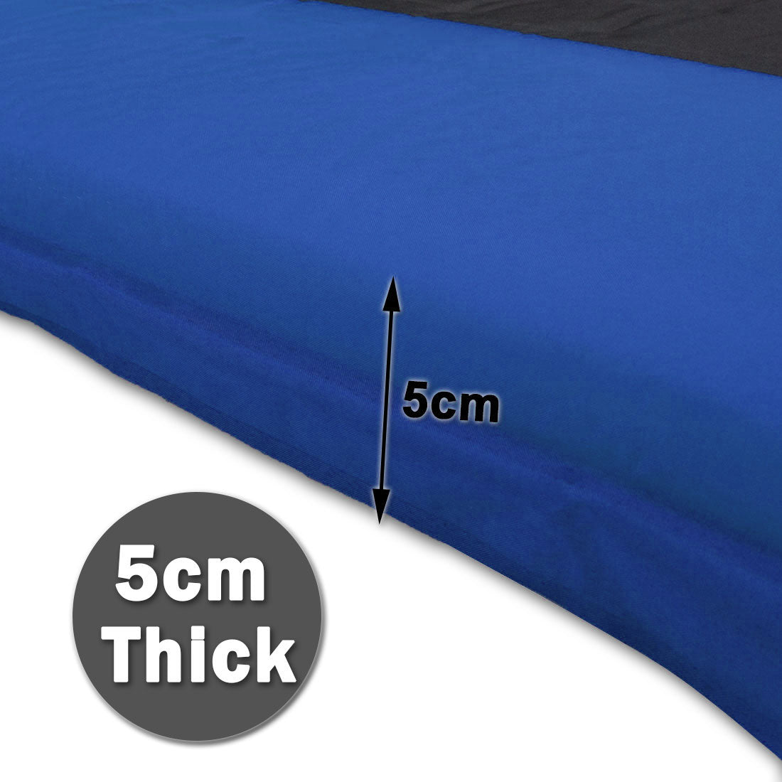 Single Self-Inflating Sleeping Mat – Blue, 5cm Foam, view 3