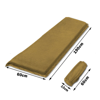 Single Self-Inflating Camping Mat – Flocked Beige, view 6
