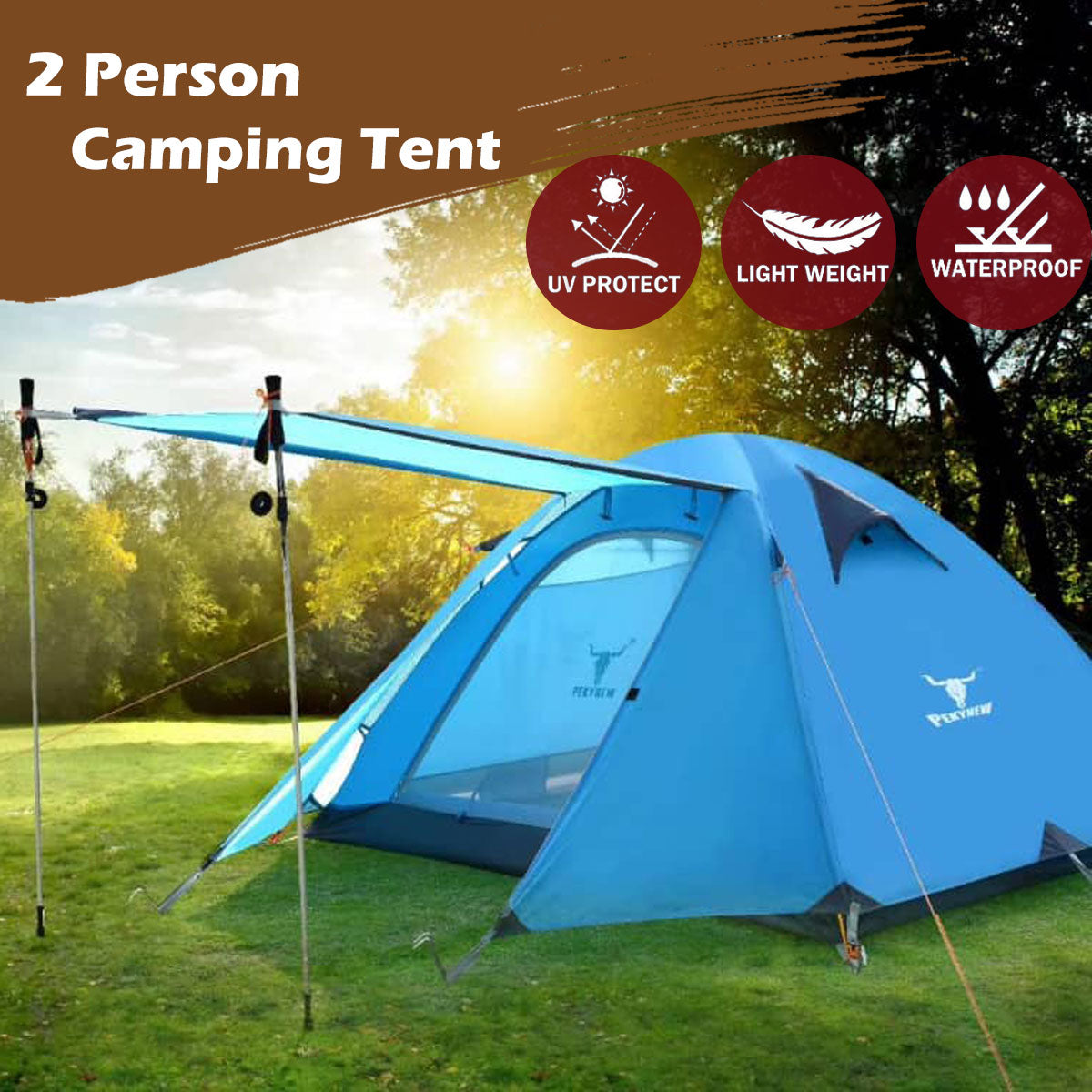 2-Person Lightweight Hiking Tent – Waterproof, view 7