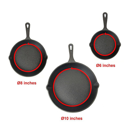 Randy & Travis 3-Piece Pre-Seasoned Cast Iron Skillet Set, view 11