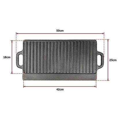 Cast Iron Reversible Griddle Plate 46 x 22cm, view 8