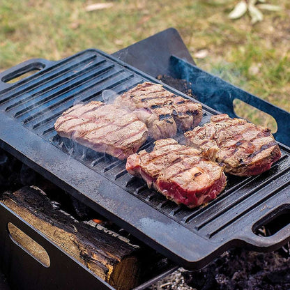 Cast Iron Reversible Griddle Plate 46 x 22cm, view 2