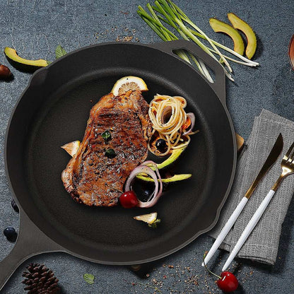 30cm Pre-Seasoned Cast Iron Skillet, view 3