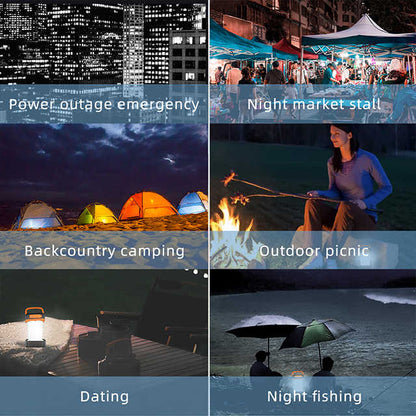 Collapsible Solar LED Camping Lantern - Green, view 3