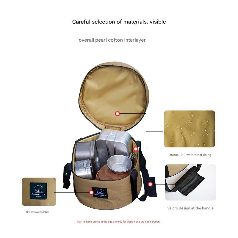 Camping Kitchen Utensil Organiser Bag Khaki 9L, view 4