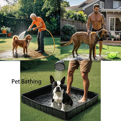 Portable Camping Shower Base - Collapsible PVC Water Containment Tray with Drain Hose, view 6