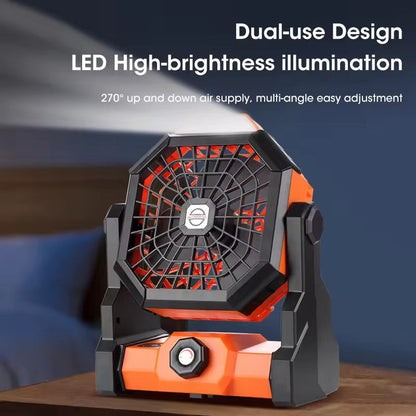 Rechargeable Camping Fan with LED Light 7800mAh, view 4