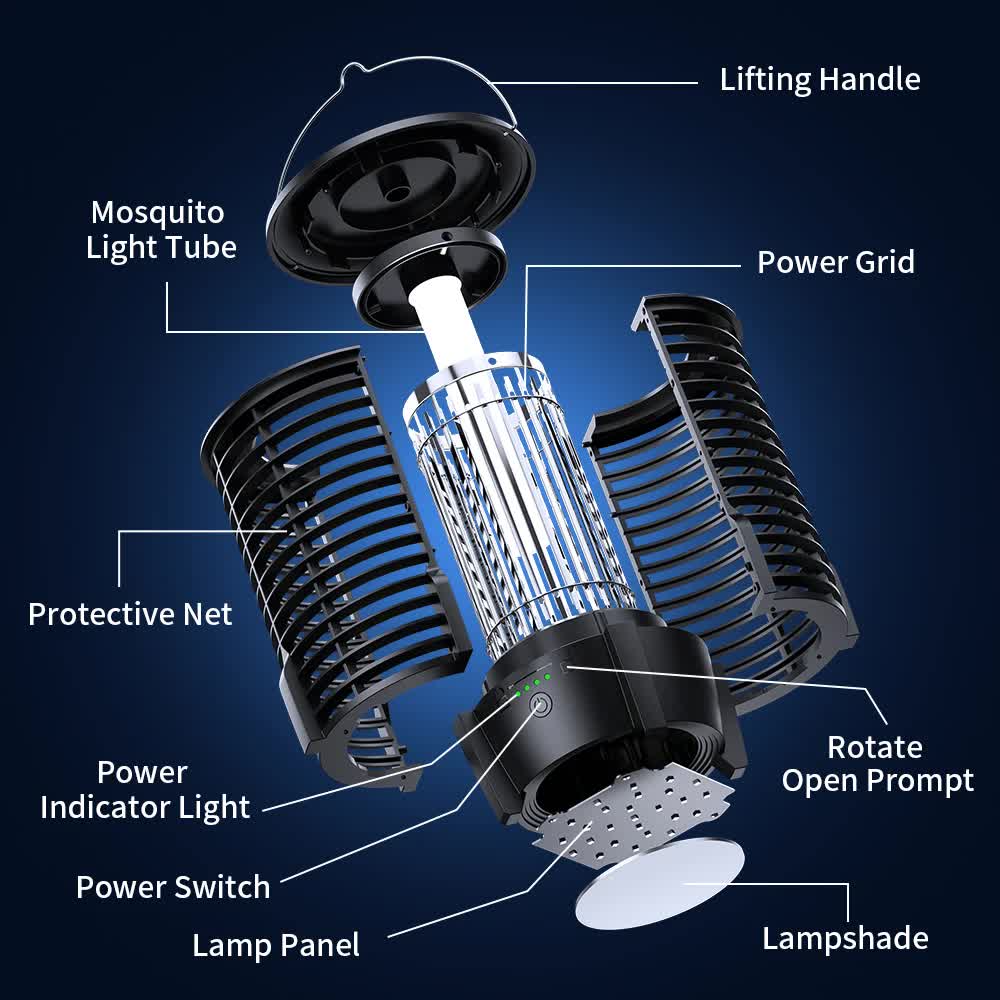 Rechargeable Mosquito Zapper & Camping Lantern 3600mAh, view 2