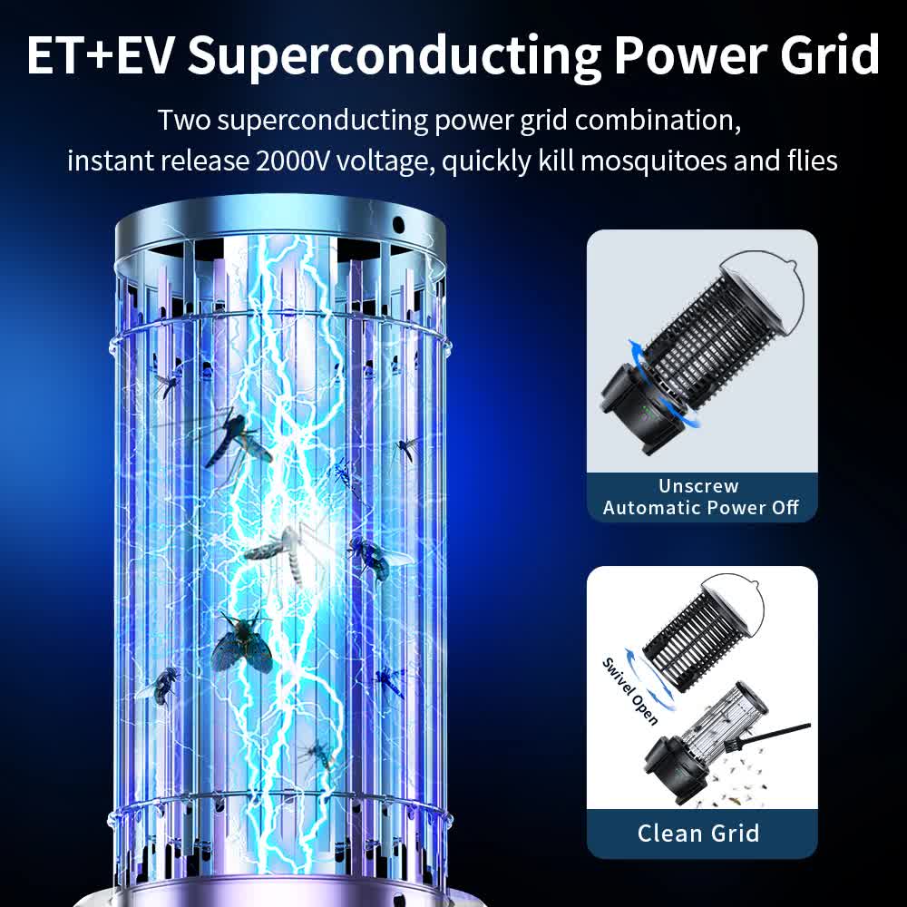 Rechargeable Mosquito Zapper & Camping Lantern 3600mAh, view 6