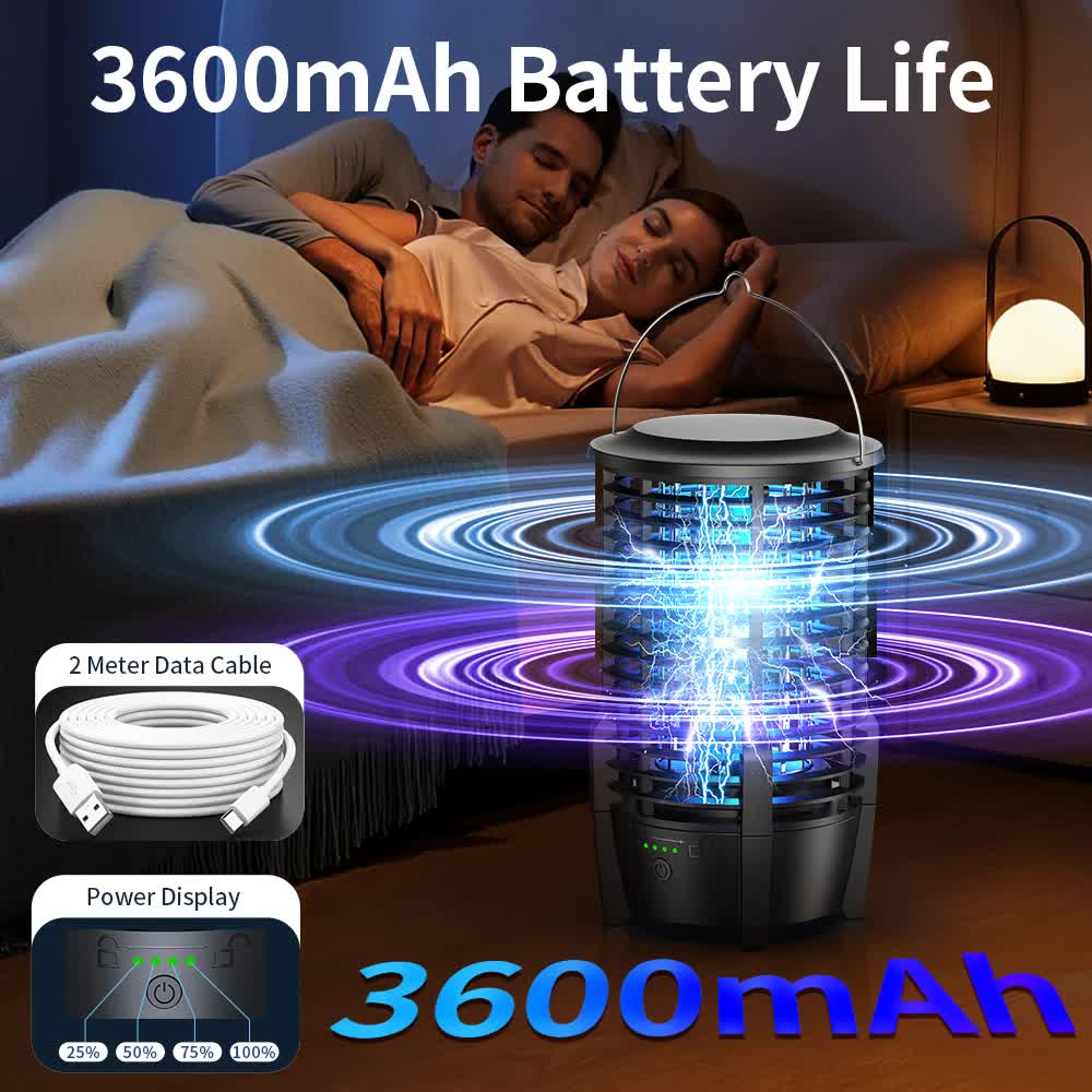Rechargeable Mosquito Zapper & Camping Lantern 3600mAh, view 9