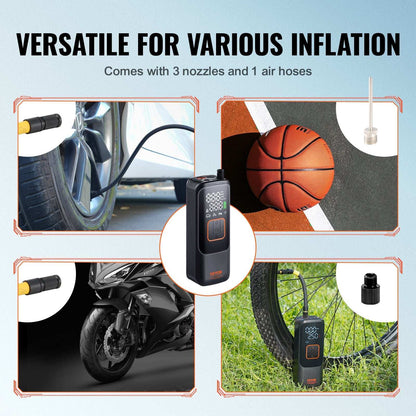 VEVOR Rechargeable Tyre Inflator 150PSI, view 5