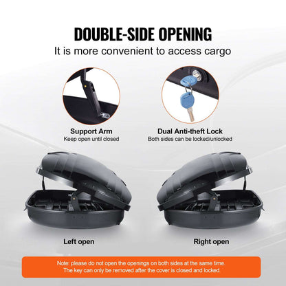 VEVOR Rooftop Cargo Box 340L ABS, view 4