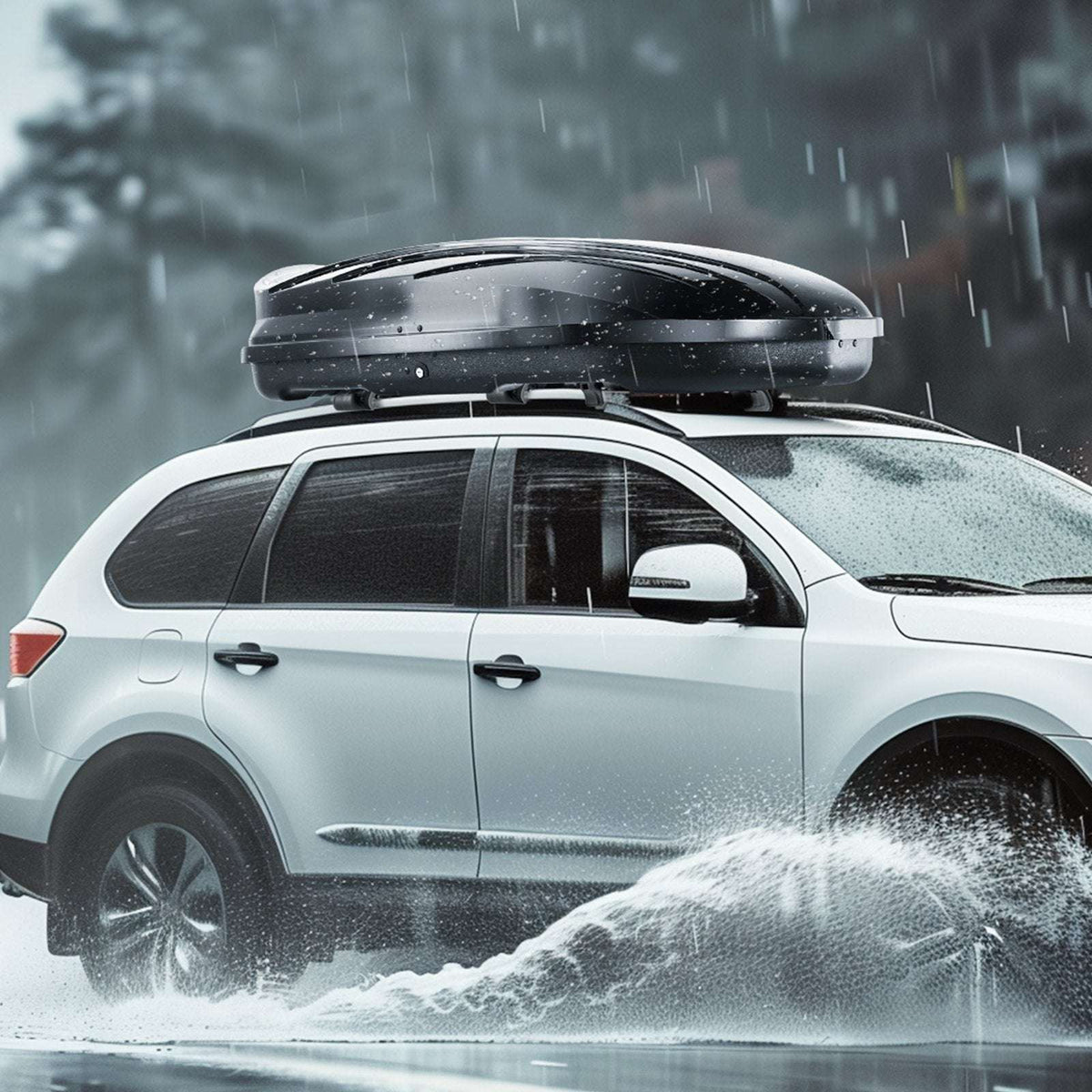 VEVOR Rooftop Cargo Box 340L ABS, view 8