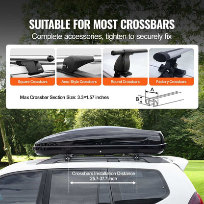 VEVOR Rooftop Cargo Box 220L ABS, view 3