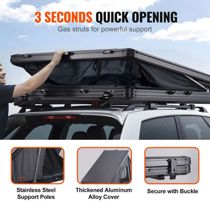 VEVOR Hard Shell Rooftop Tent – 2-3 Person, view 4