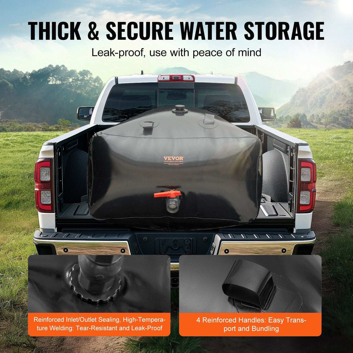 VEVOR Collapsible Water Storage Bladder 264 Gal, view 4