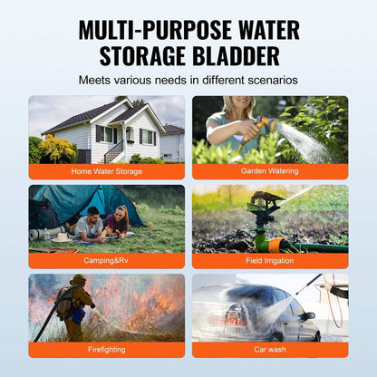 VEVOR Collapsible Water Storage Bladder 264 Gal, view 6