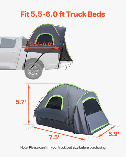 VEVOR Truck Bed Tent 5.5–6.0ft – 2-3 Person, view 3