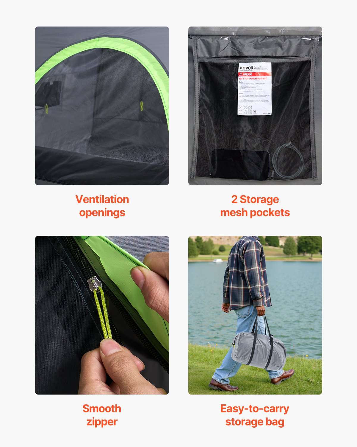 VEVOR Truck Bed Tent 5.5–6.0ft – 2-3 Person, view 6