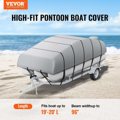 VEVOR 800D Pontoon Boat Cover 19–20 ft Trailerable, view 2