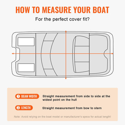 VEVOR 800D Pontoon Boat Cover – 23–24ft, view 6
