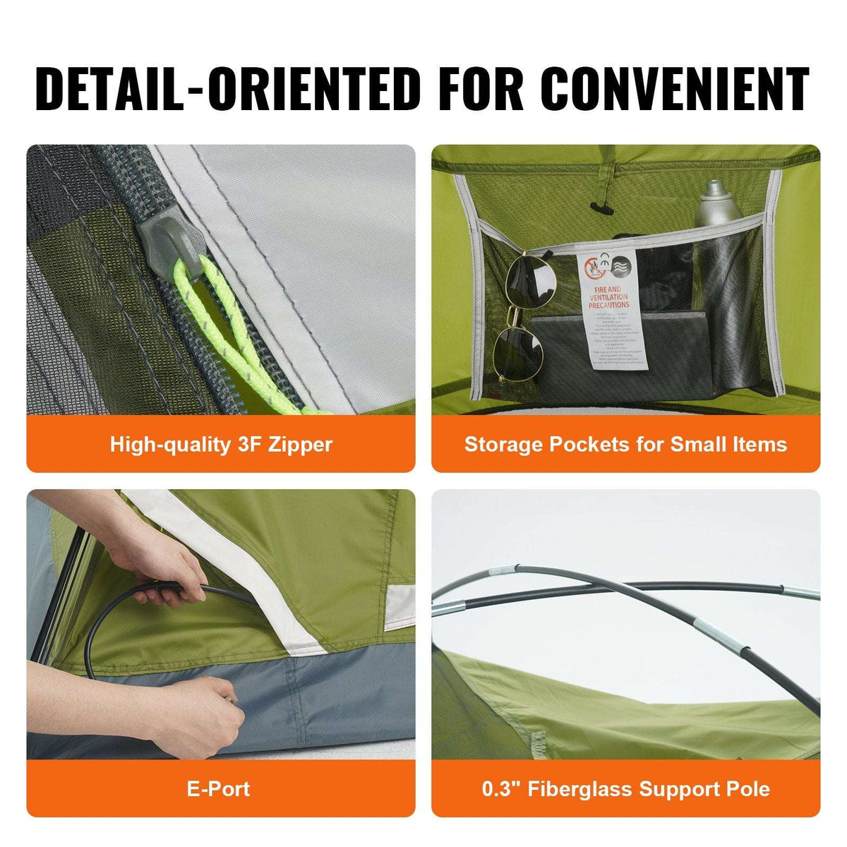 VEVOR 7x7ft Waterproof Backpacking Tent – 3 Person, view 6