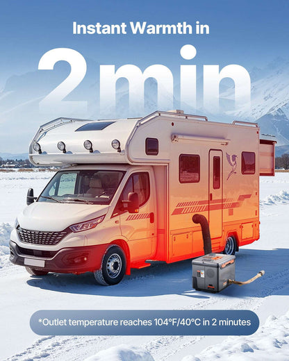 8KW Portable Diesel Air Heater with Bluetooth Control, view 3