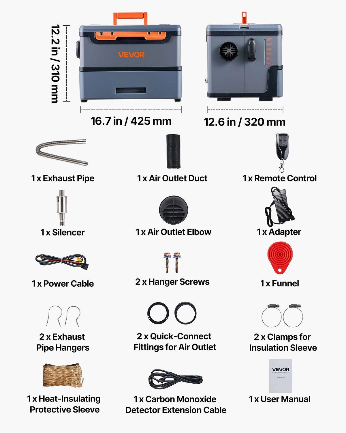 8KW Portable Diesel Air Heater with Bluetooth Control, view 7
