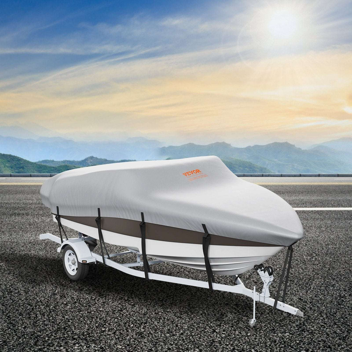 VEVOR Boat Cover 600D – Fits 16–18.5ft V-Hull & Runabout, view 8