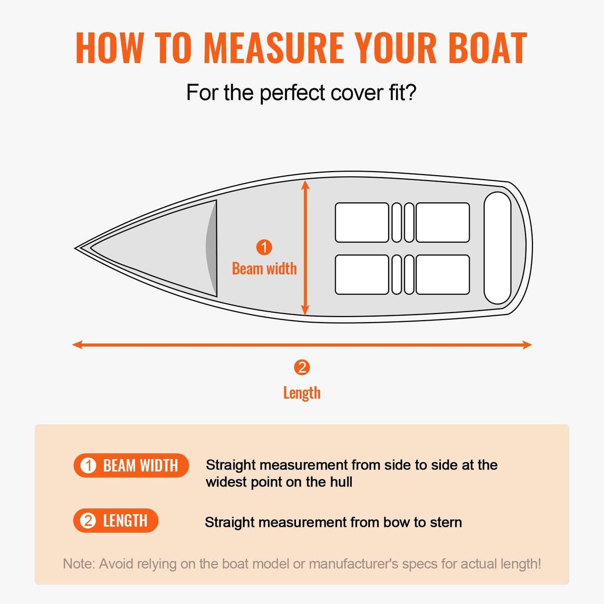 VEVOR 600D Waterproof Boat Cover – 20–22ft, view 6