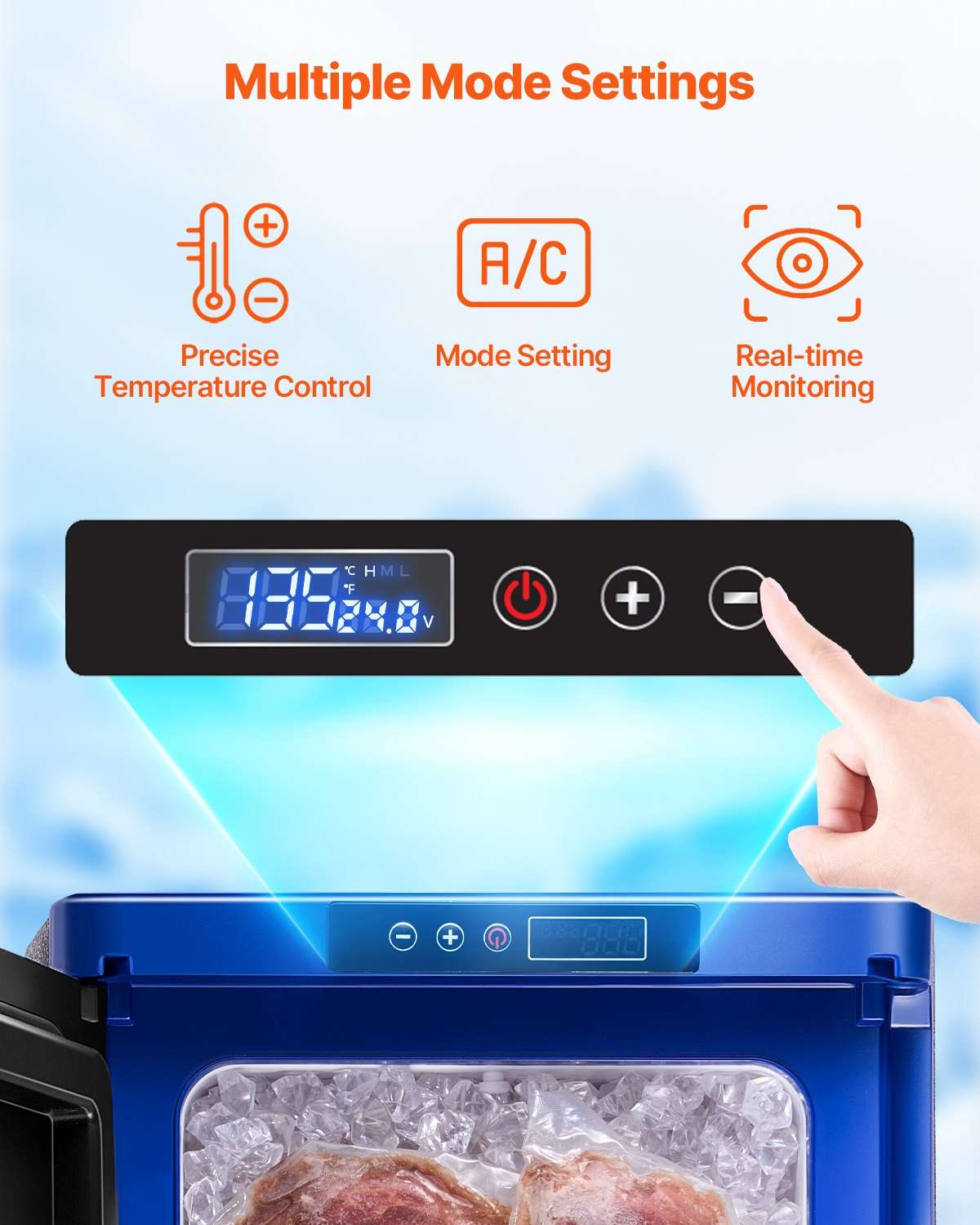 VEVOR 20L Portable Compressor Fridge Freezer, view 5