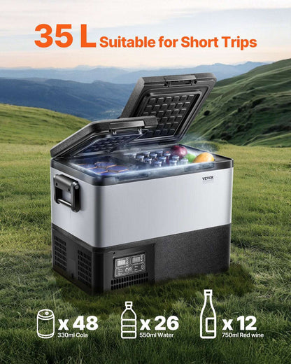 VEVOR 35L Dual Zone Portable Compressor Fridge, view 2